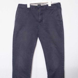 J. Crew Dark Blue Flat Front Chino Pants Men's 33x32